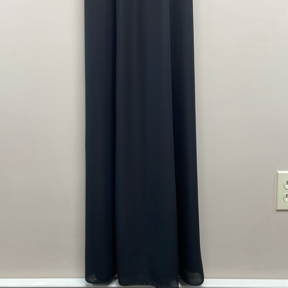 Vintage 90’s Betsy & Adam High Neck Halter Soutache Formal Long Gown Dress 3/4 - Picture 3 of 16